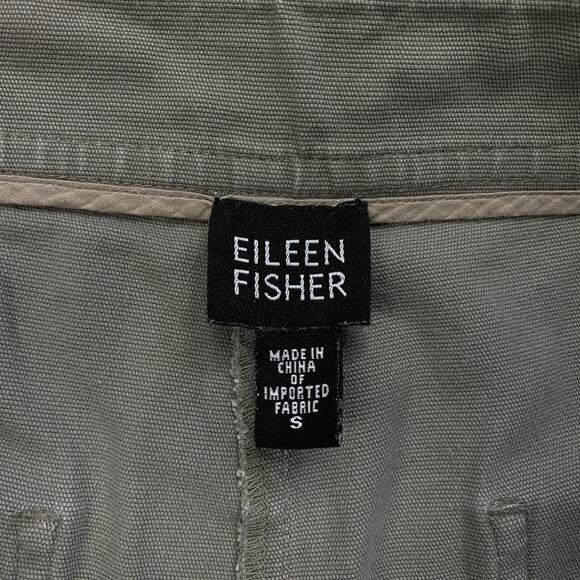 Eileen Fisher Pants Womens Small Gray Taupe Stretch Twill Straight Leg 32x30 - Picture 12 of 15